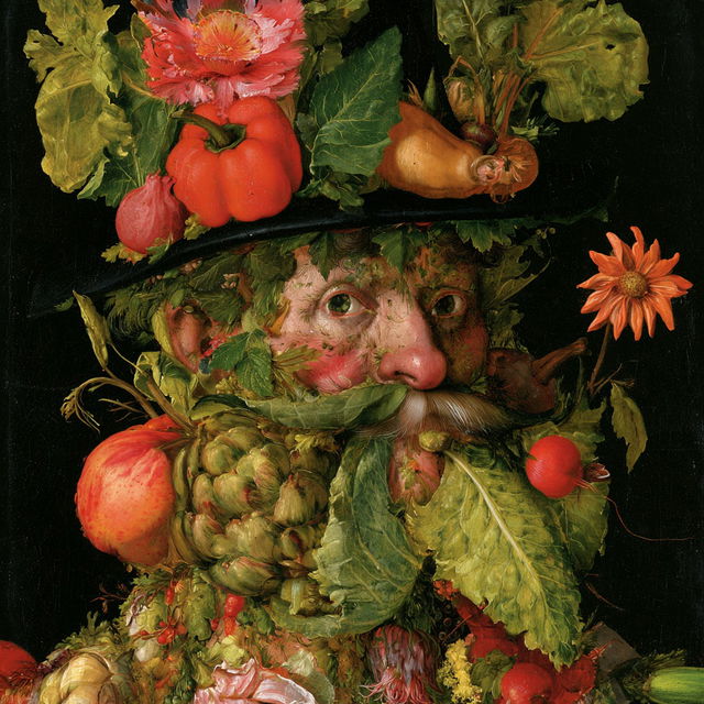 Giuseppe Arcimboldo style, Midjourney V8.2, render 2 of 4