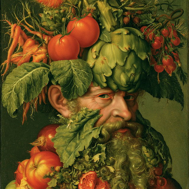 Giuseppe Arcimboldo style, Midjourney V8.2, render 4 of 4