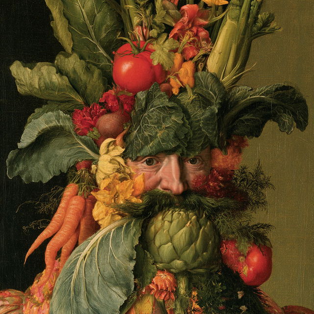 Giuseppe Arcimboldo style, Midjourney V8.2, render 3 of 4