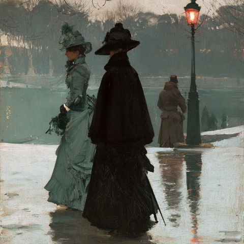 Giuseppe de Nittis style (Painters), Midjourney V8.2