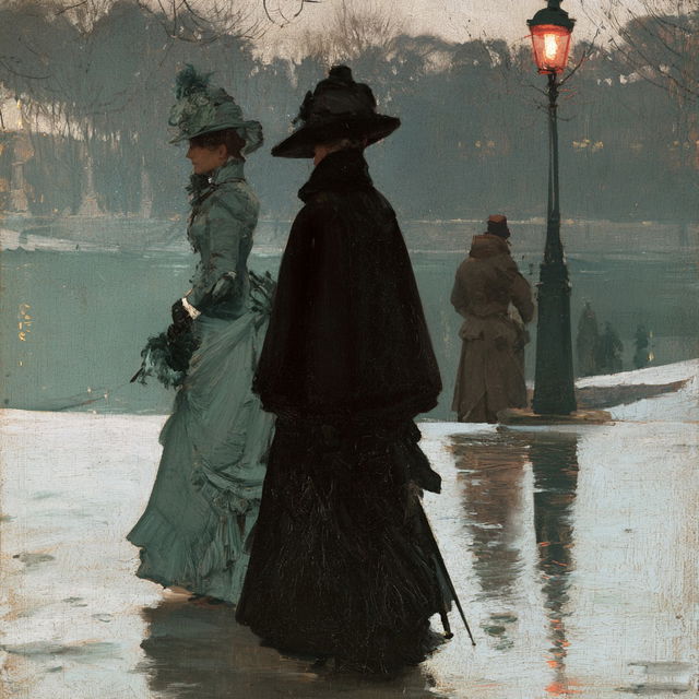 Giuseppe de Nittis style, Midjourney V8.2, render 1 of 4