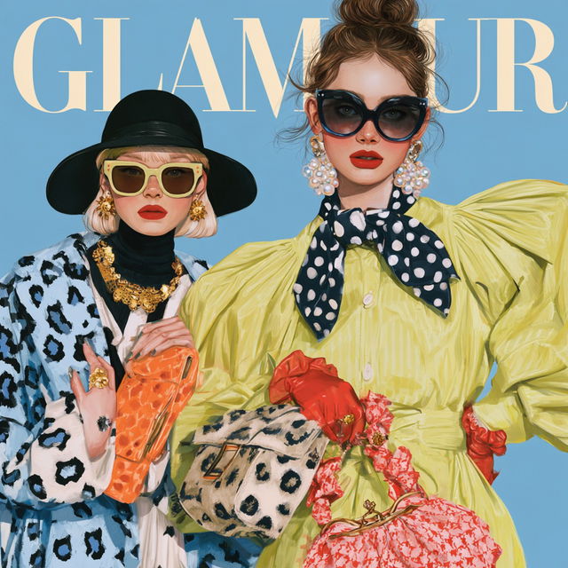 Glamour fashion style, Midjourney V8.2, render 2 of 4
