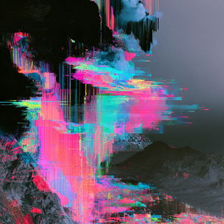 Glitch art style, Midjourney V8.2, render 4 of 4