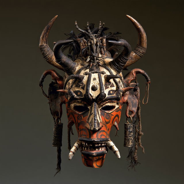 Gnaga mask style, Midjourney V8.2, render 1 of 4
