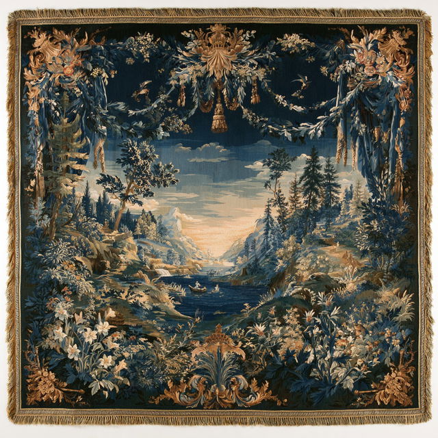 Gobelin tapestry style, Midjourney V8.2, render 4 of 4