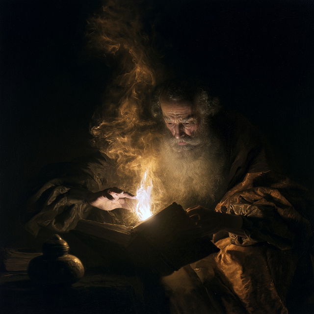 Godfried Schalcken style, Midjourney V8.2, render 4 of 4