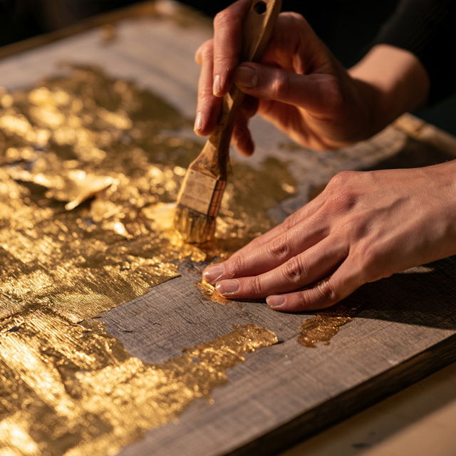 Gold leafing style, Midjourney V8.2, render 3 of 4