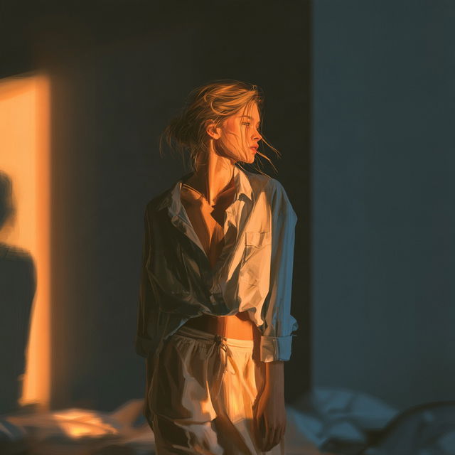 Golden hour style, Midjourney V8.2, render 2 of 4
