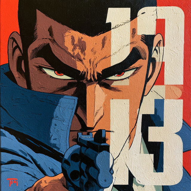 Golgo 13 style, Midjourney V8.2, render 2 of 4