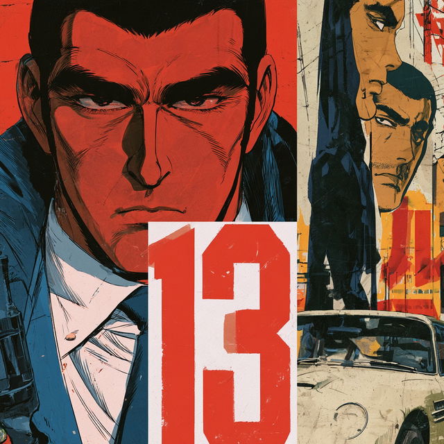 Golgo 13 style, Midjourney V8.2, render 3 of 4