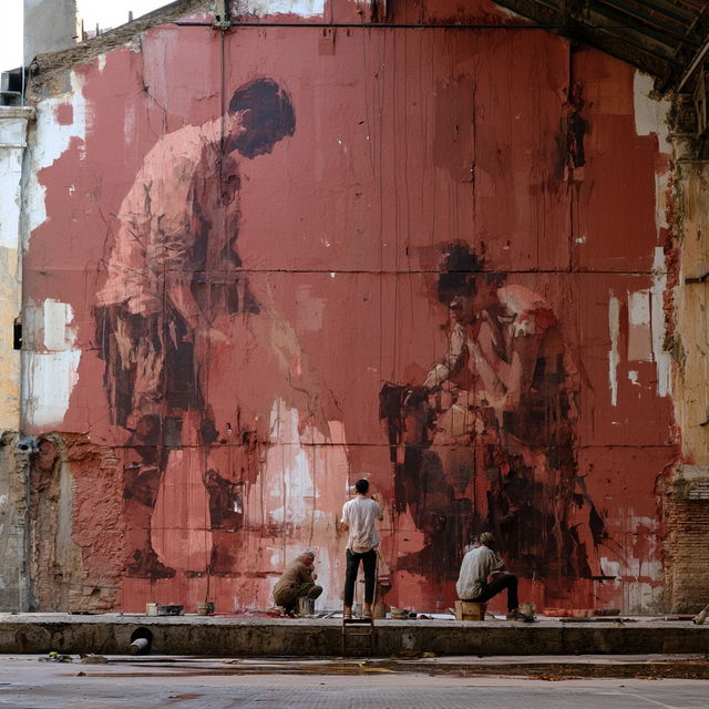 Gonzalo Borondo style, Midjourney V8.2, render 2 of 4