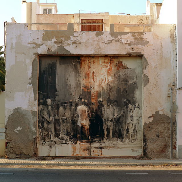 Gonzalo Borondo style, Midjourney V8.2, render 1 of 4
