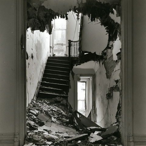 Gordon Matta-Clark style (Various), Midjourney V8.2