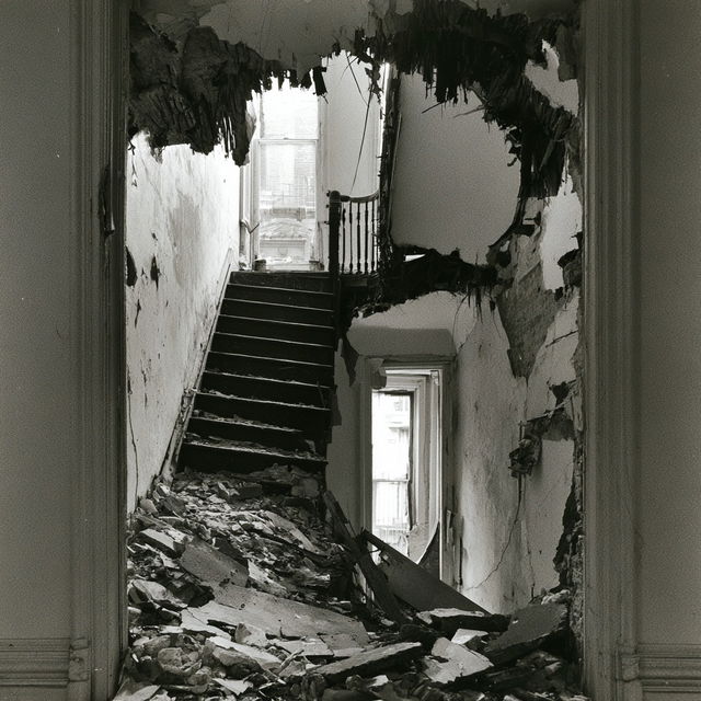 Gordon Matta-Clark style, Midjourney V8.2, render 1 of 4