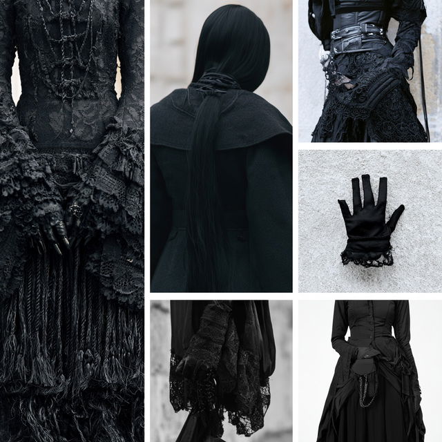 Goth fashion style, Midjourney V8.2, render 2 of 4