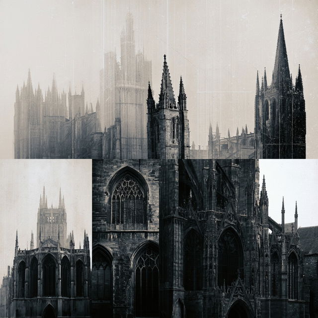 Gothic architecture style, Midjourney V8.2, render 2 of 4