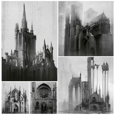 Gothic architecture style (Genres), Midjourney V8.2