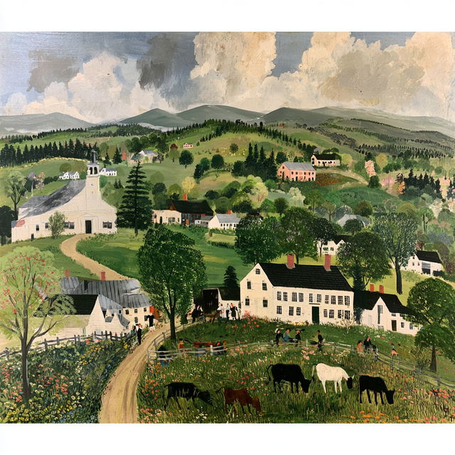 Grandma Moses style, Midjourney V8.2, render 3 of 4