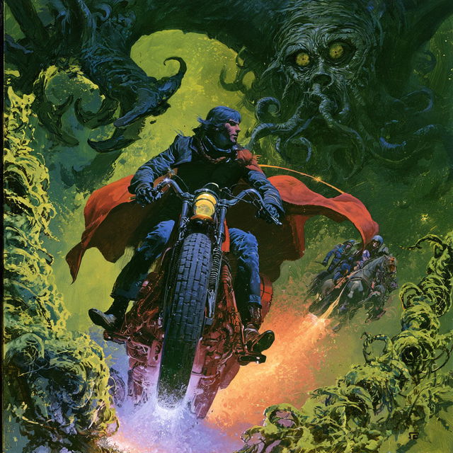 Gray Morrow style, Midjourney V8.2, render 2 of 4