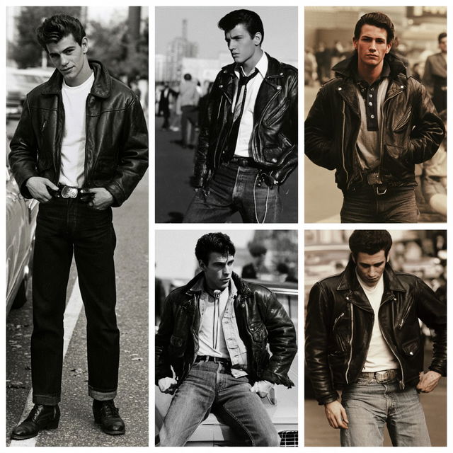 Greaser fashion style, Midjourney V8.2, render 1 of 4