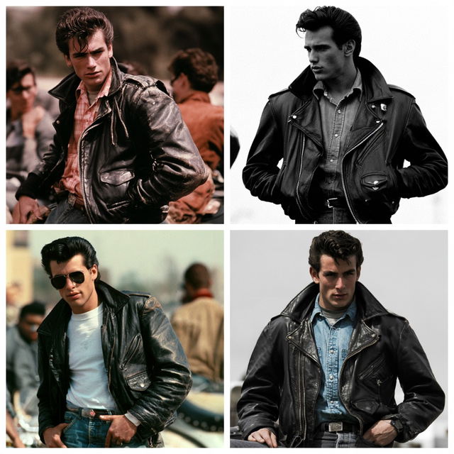 Greaser fashion style, Midjourney V8.2, render 4 of 4