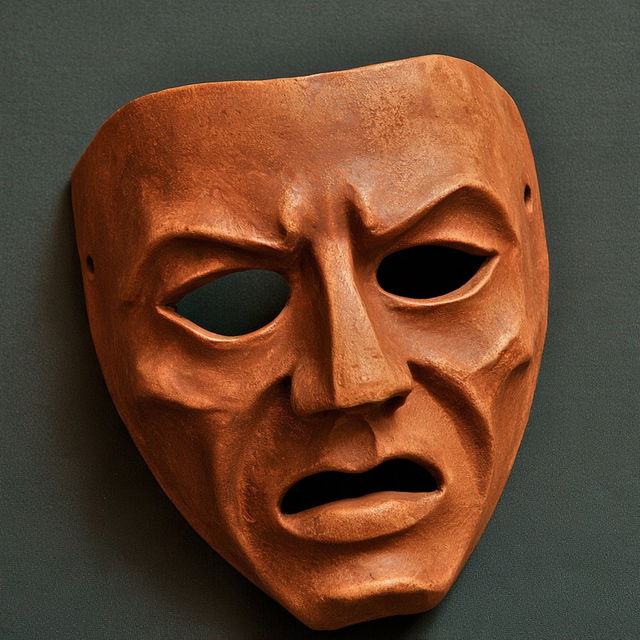 Greek Theatre mask style, Midjourney V8.2, render 1 of 4