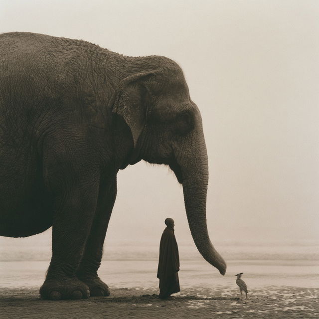 Gregory Colbert style, Midjourney V8.2, render 3 of 4