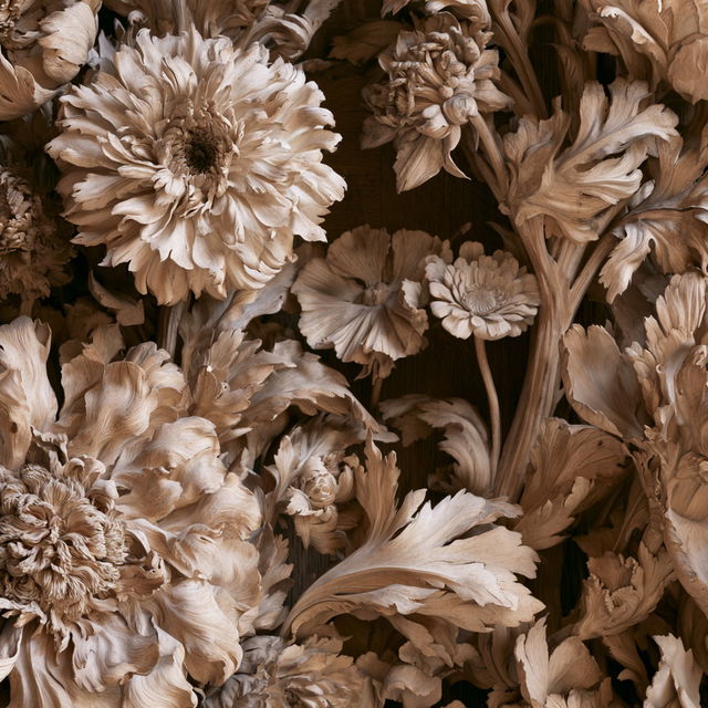 Grinling Gibbons style, Midjourney V8.2, render 1 of 4