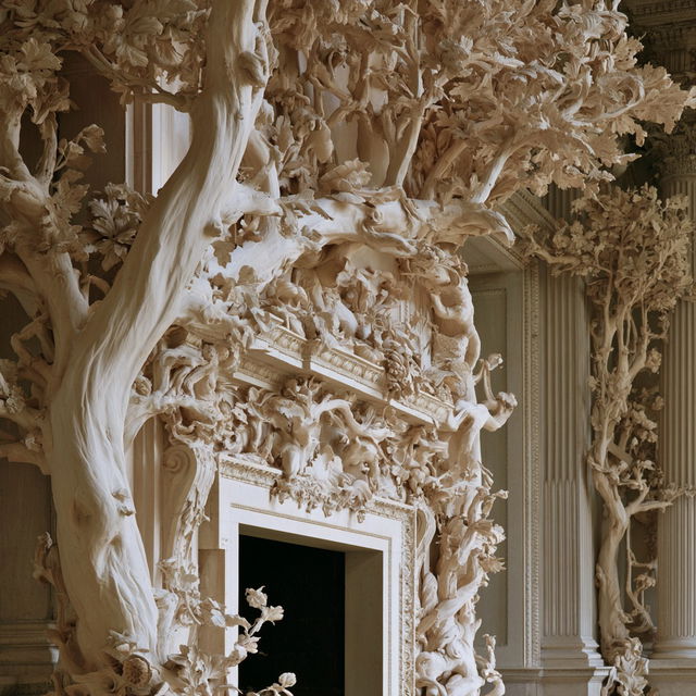 Grinling Gibbons style, Midjourney V8.2, render 3 of 4