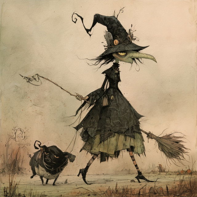 Gris Grimly style, Midjourney V8.2, render 2 of 4