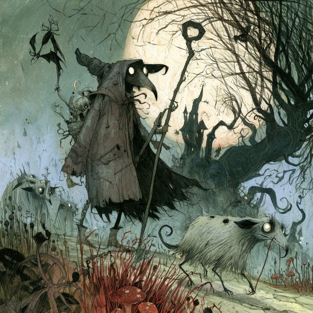 Gris Grimly style, Midjourney V8.2, render 4 of 4
