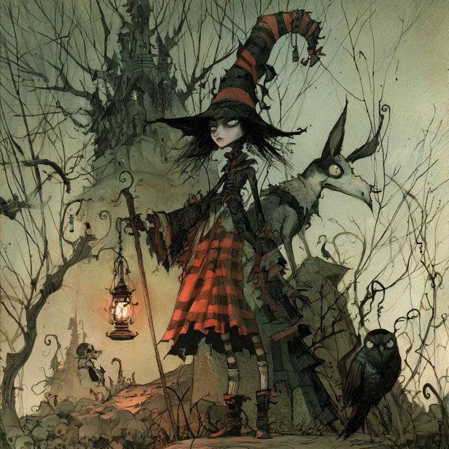 Gris Grimly style, Midjourney V8.2, render 3 of 4