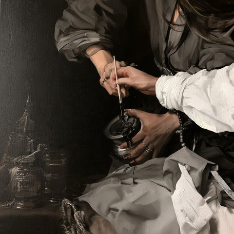 Grisaille style (Techniques), Midjourney V8.2