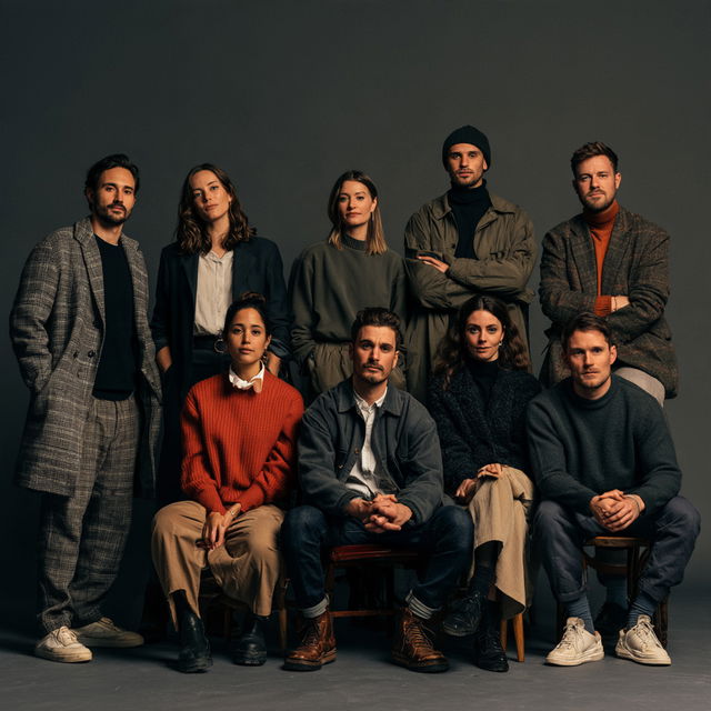 Group portrait style, Midjourney V8.2, render 4 of 4