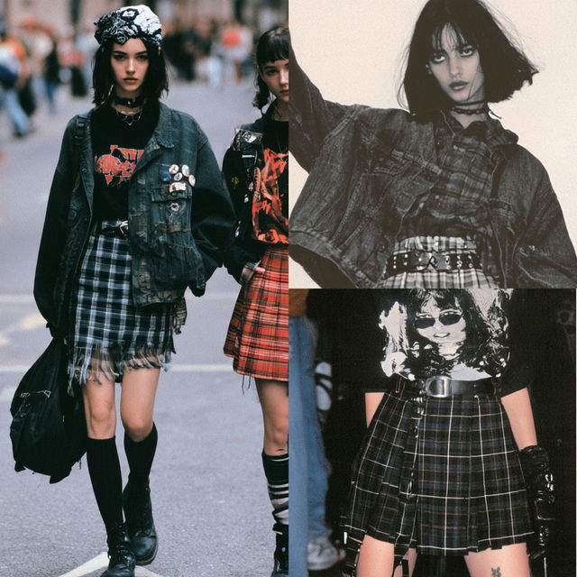 Grunge fashion style, Midjourney V8.2, render 1 of 4