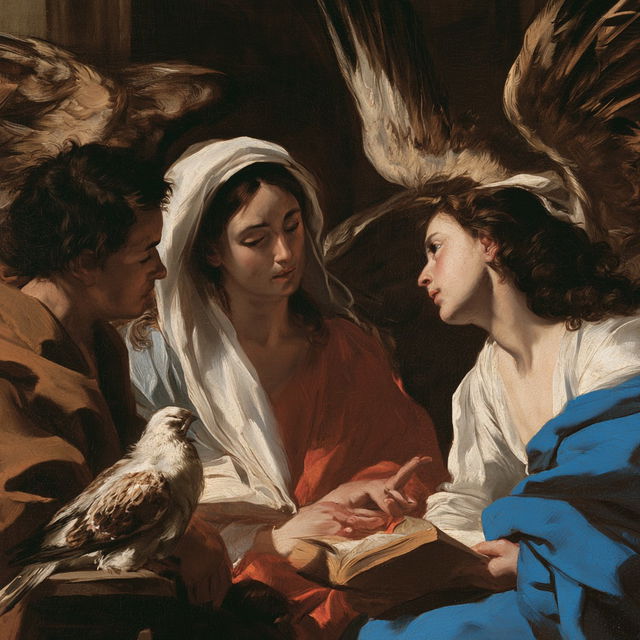 Guercino style, Midjourney V8.2, render 4 of 4
