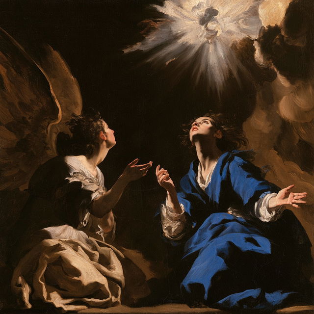 Guercino style, Midjourney V8.2, render 3 of 4