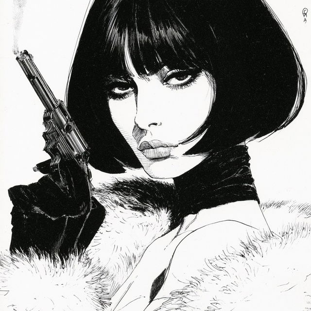 Guido Crepax style, Midjourney V8.2, render 1 of 4