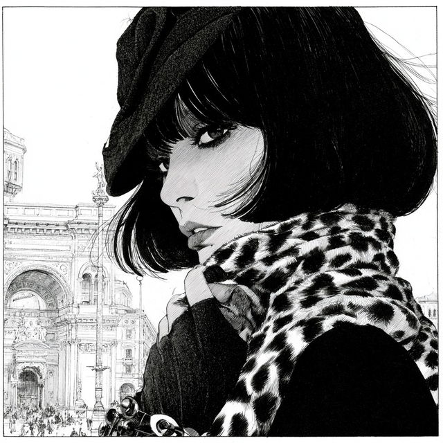 Guido Crepax style, Midjourney V8.2, render 3 of 4