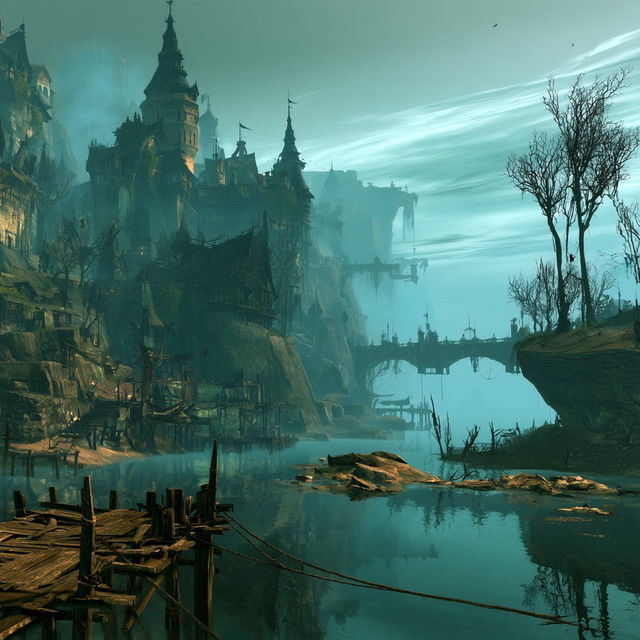 Guild Wars 2 style, Midjourney V8.2, render 1 of 4