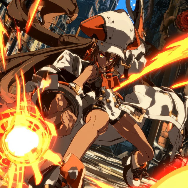Guilty Gear Xrd REV 2 style, Midjourney V8.2, render 1 of 4