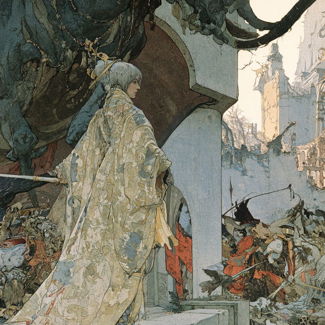 Gustav-Adolf Mossa style, Midjourney V8.2, render 2 of 4