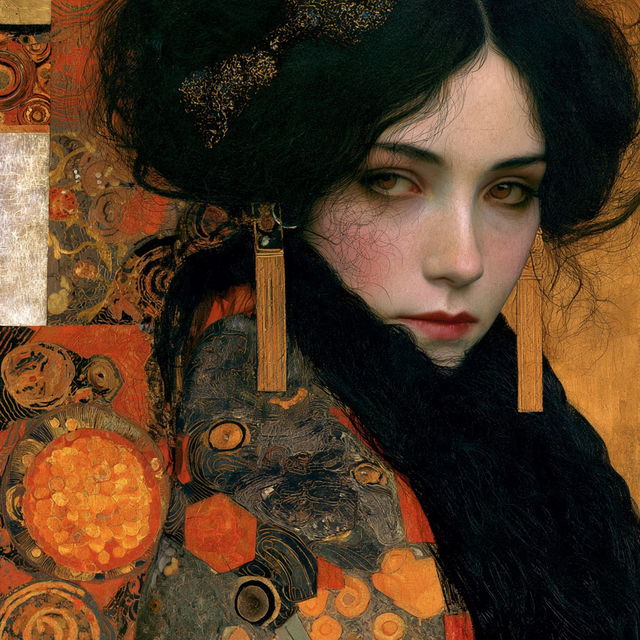 Gustav Klimt style, Midjourney V8.2, render 2 of 4