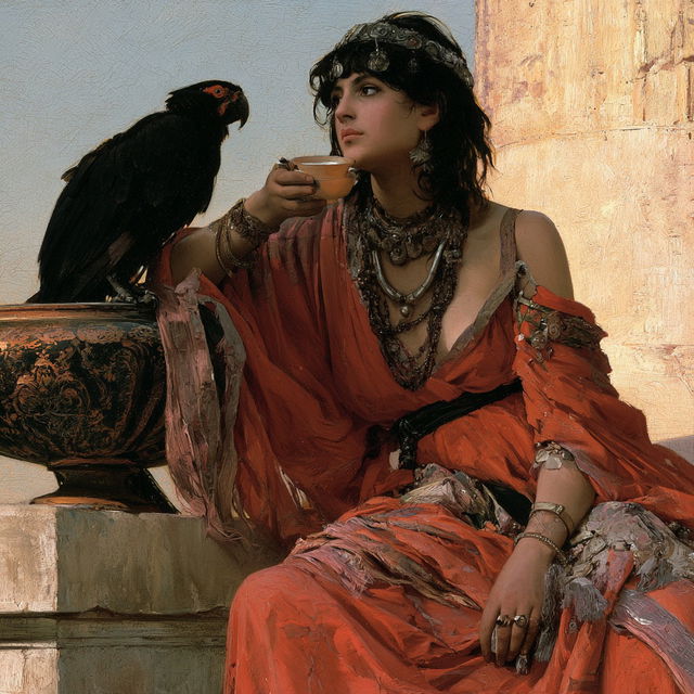 Gustave Boulanger style, Midjourney V8.2, render 3 of 4