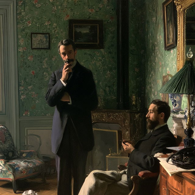 Gustave Caillebotte style, Midjourney V8.2, render 2 of 4