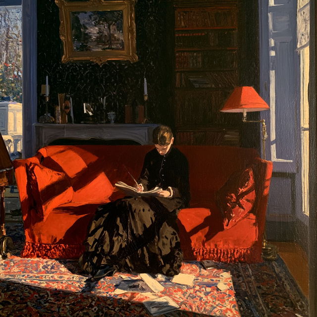 Gustave Caillebotte style, Midjourney V8.2, render 4 of 4