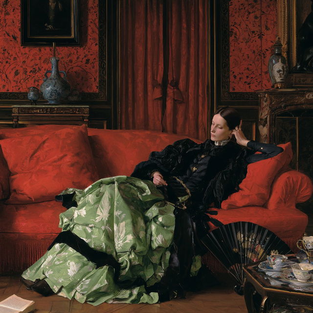 Gustave de Jonghe style, Midjourney V8.2, render 3 of 4