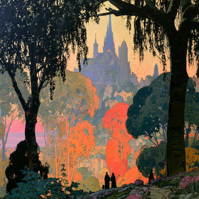 Gustave De Smet style, Midjourney V8.2, render 2 of 4