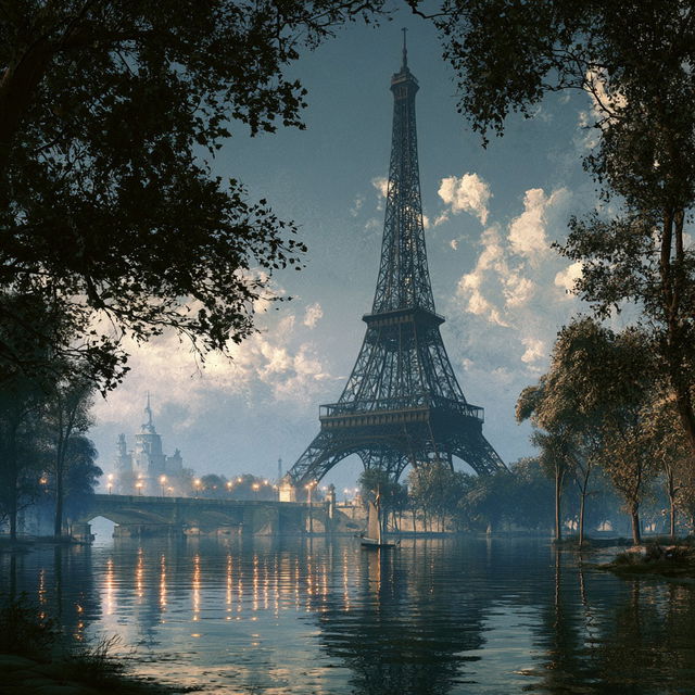 Gustave Eiffel style, Midjourney V8.2, render 2 of 4