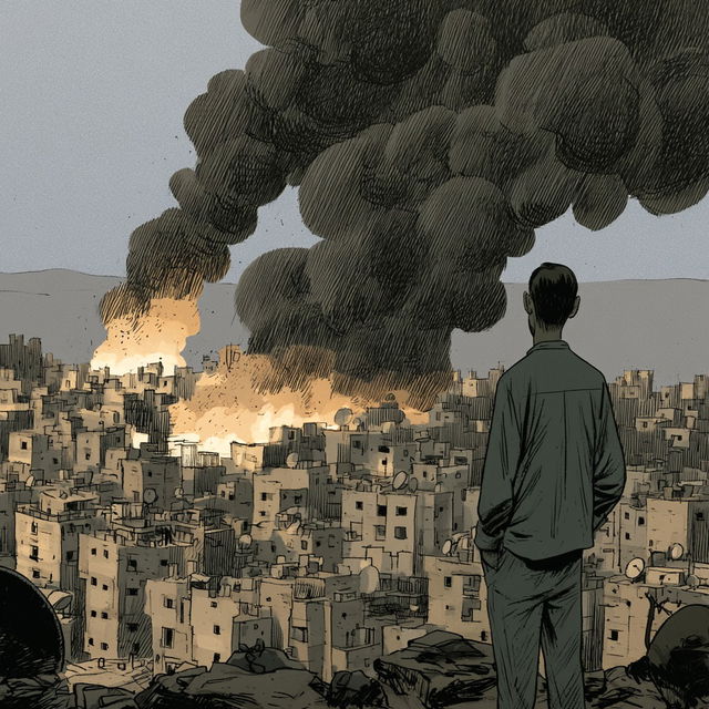Guy Delisle style, Midjourney V8.2, render 4 of 4
